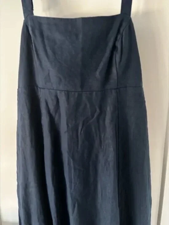 Abercrombie & Fitch Premium Linen Bow Back Maxi Dress XS PETITE - Picture 7 of 11